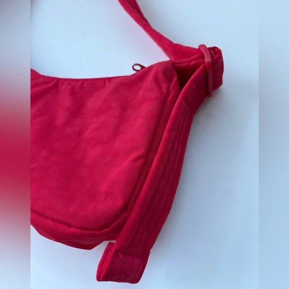 NWOT BAGGU Cargo Nylon Shoulder Bag- Candy Apple - Picture 7 of 10